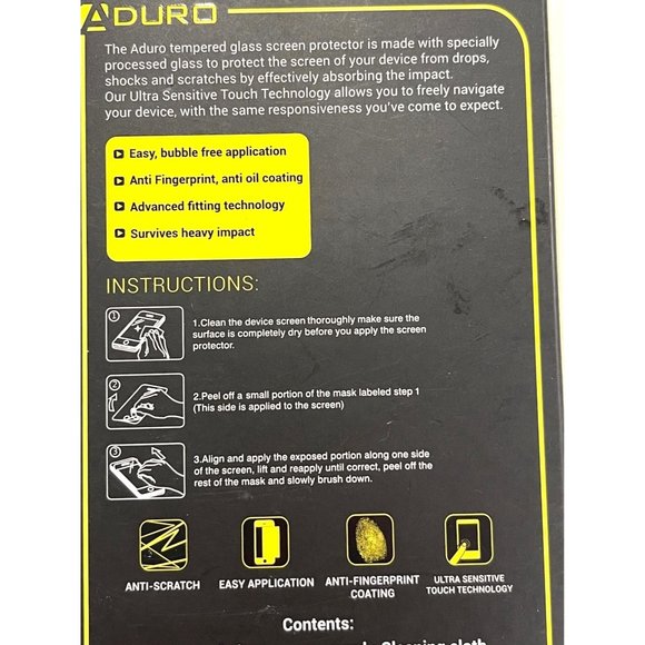 Aduro Shatterguardz Tempered Glass Screen Guard for iPhone 6/6S - Picture 3 of 3